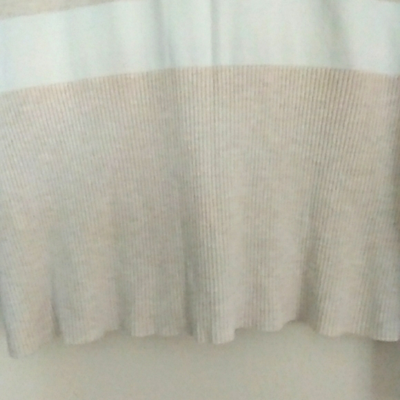Apt 9 Wide Striped White/Beige Cowl Neck Pullover Sweater SZ L - Picture 4 of 9